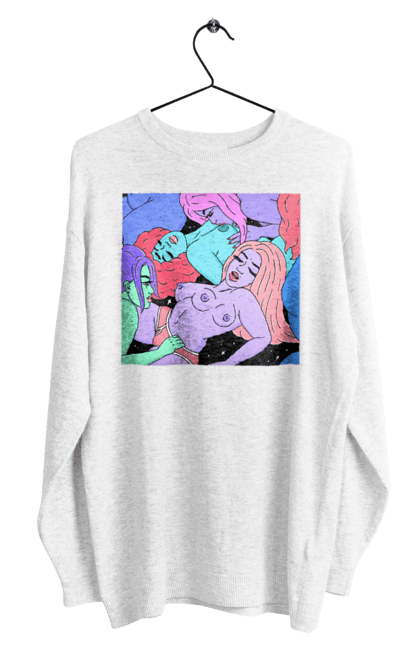 Світшот чоловічий з принтом "Дівчата Інопланетянки". Дівчата, інопланетянки, космос, різнокольорові. 2070702