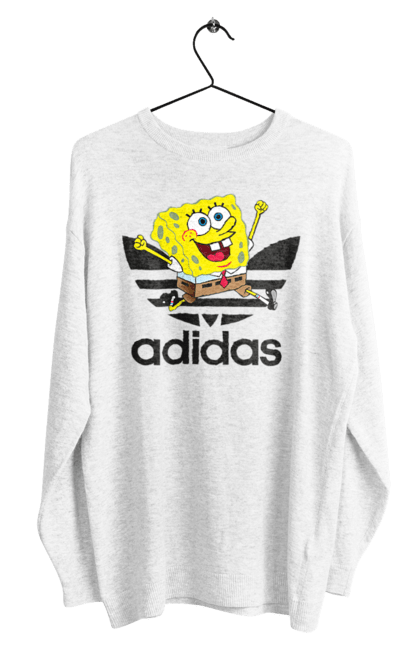 Світшот чоловічий з принтом "Adidas Губка Боб". Adidas, spongebob, адідас, губка боб, мультик, мультсеріал, спанч боб, спорт. 2070702