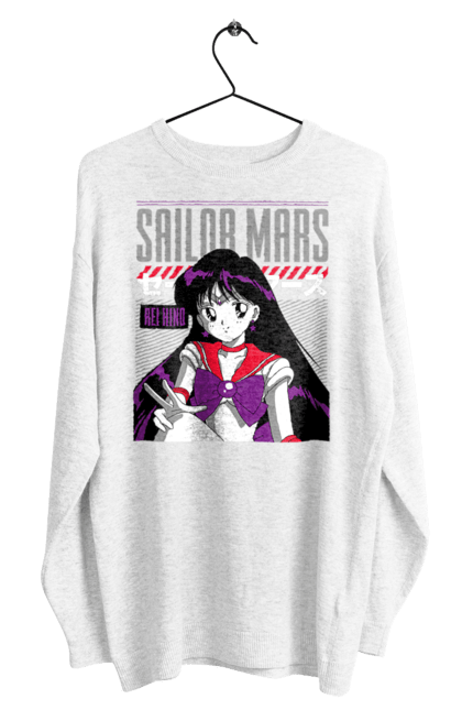 Світшот чоловічий з принтом "Сейлор Мун Марс". Rei hino, sailor moon, аніме, драма, махо седьо, рей хіно, сейлор марс, сейлор мун, серіал. 2070702