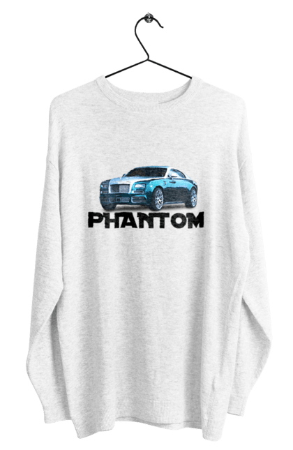 Світшот чоловічий з принтом "Ролс ройс". Авто, автомобіль, люкс клас, ролс ройс, седан, фантом. 2070702