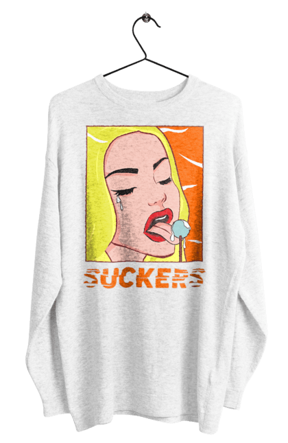 Світшот чоловічий з принтом "Чупа чупс". Гумор, мем, прикольна, сакерс, смішна, чупа чупс. 2070702