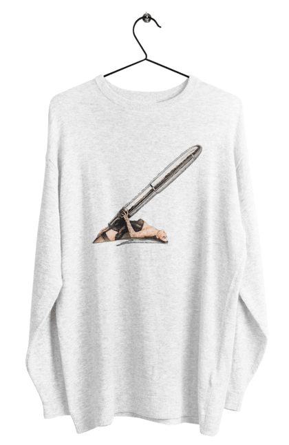 Світшот чоловічий з принтом "Великий Патрон". Дівчина, куля, патрон. 2070702