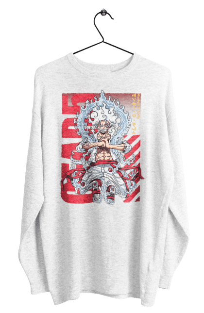 Men's sweatshirt with prints One Piece Luffy. Anime, luffy, manga, monkey de luffy, one piece, pirates. 2070702