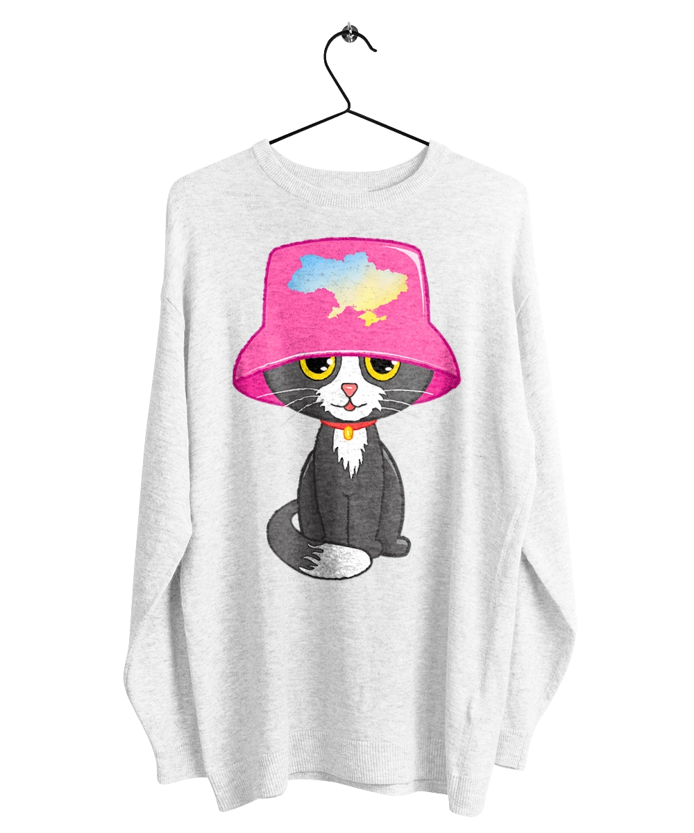 Cat with a map of Ukraine