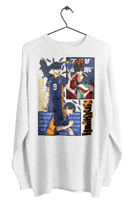 Men's sweatshirt with prints Haikyu!! Tobio Kageyama. Anime, haikyu, kageyama, manga, sports anime, tobio kageyama, volleyball. 2070702