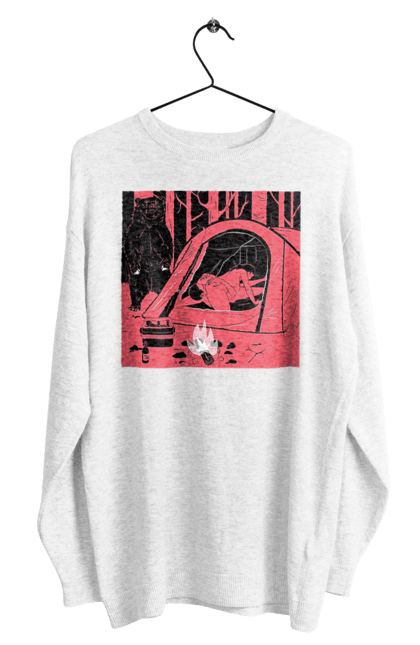 Світшот чоловічий з принтом "69 В Палатці". 69, ведмідь, ліс, палатка, секс. 2070702