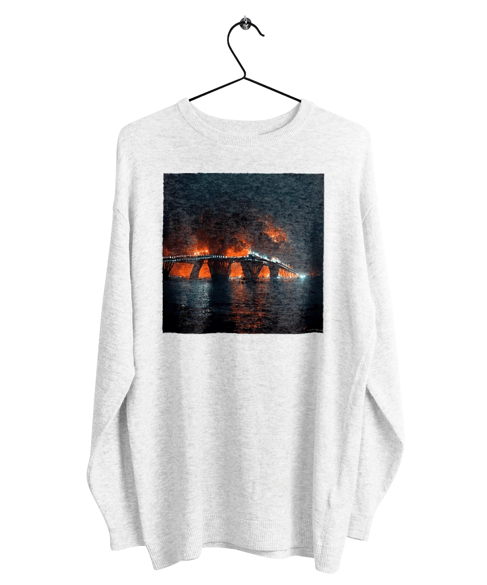 The Crimean bridge is on fire