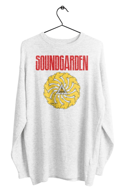 Світшот чоловічий з принтом "Soundgarden". Sound garden, soundgarden, альтернативний рок, гранж, група, метал, музика, рок, хард рок. 2070702