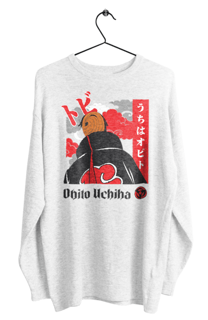 Men's sweatshirt with prints Naruto Obito Uchiha. Anime, character, manga, naruto, ninja, obito, obito uchiha, tv series, uchiha. 2070702