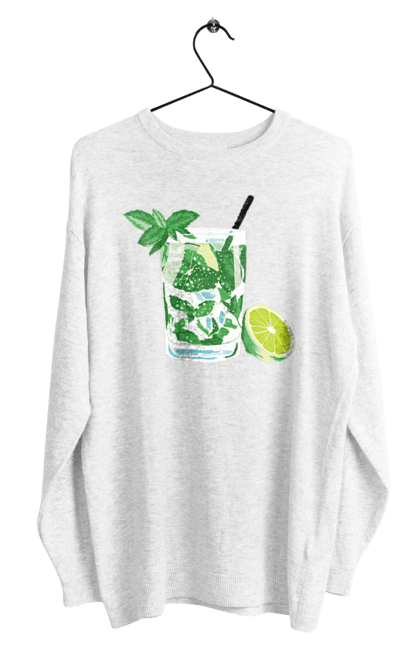 Men`s sweatshirt with prints Mojito And Lemon Drink. Drink, lemon, mojito. 2070702