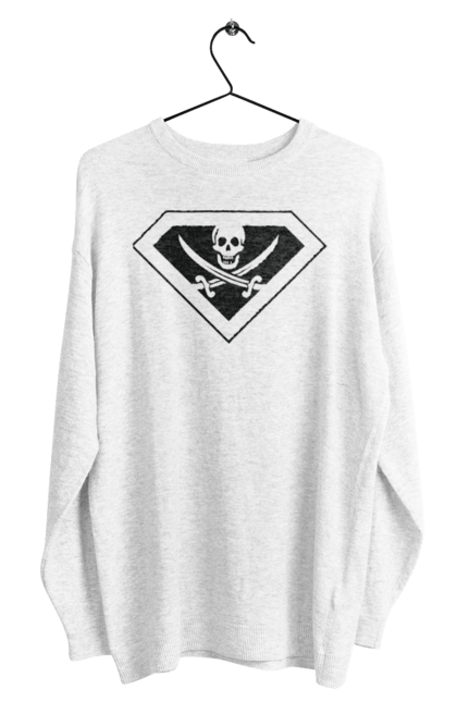 Світшот чоловічий з принтом "Суперпірат". Бетмен, кіно, комікси, марвел, супергерої, супермен, фільми. 2070702