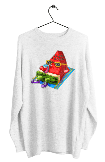 Men`s sweatshirt with prints Watermelon Drinks Cocktail. Cocktail, summer, watermelon. 2070702