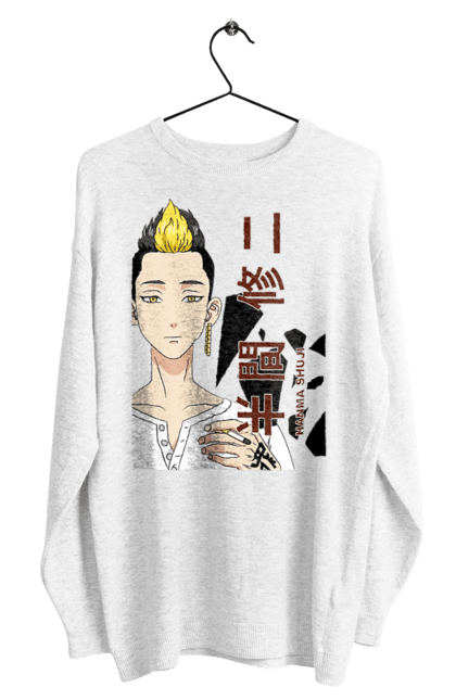 Men's sweatshirt with prints Tokyo Revengers Hanma. Anime, film, hanma, manga, tokyo manji gang, tokyo revengers, tv series. 2070702