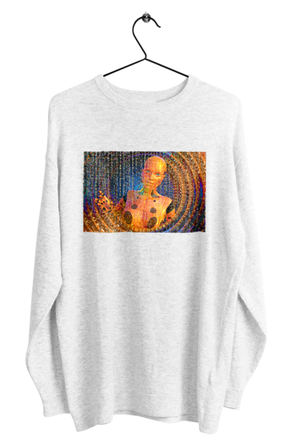 Світшот чоловічий з принтом "Штучний інтелект". Айті, айтішник, гик, жінка, знання, інженер, інтелект, кібер, кібернетика, кіборг, код, комп, комп`ютерник, кристал, машинне навчання, мікросхема, мозок, портрет, програміст, професіонал, професія, розробник, розум, хакер, чіп, штучний інтелект, штучний розум. 2070702