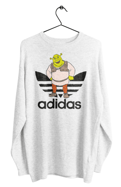 Світшот чоловічий з принтом "Adidas Шрек". Adidas, shrek, адідас, мульт, мультфільм, огр, шрек. 2070702