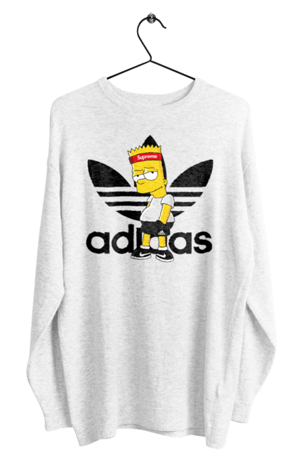 Світшот чоловічий з принтом "Adidas Барт". Adidas, bart, адідас, барт, мультфільм, серіал, сімпсон. 2070702