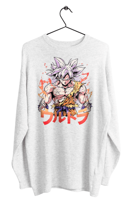 Men's sweatshirt with prints Dragon Ball Son Goku. Anime, dragon ball, goku, manga, son goku, tv series. 2070702