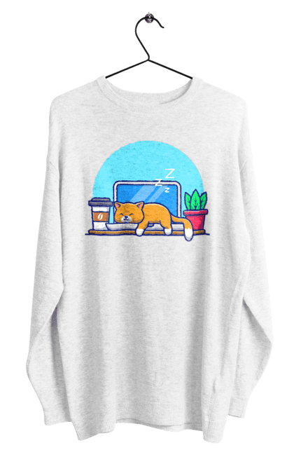 Світшот чоловічий з принтом "Кіт програміст". Angular, c, css, html, it, javascript, jquery, php, python, react, svelt, vue, айтишник, айті, гумор, код, кодувати, прогер, програміст, програмісти, ти ж, ти ж програміст, тиж програміст. 2070702