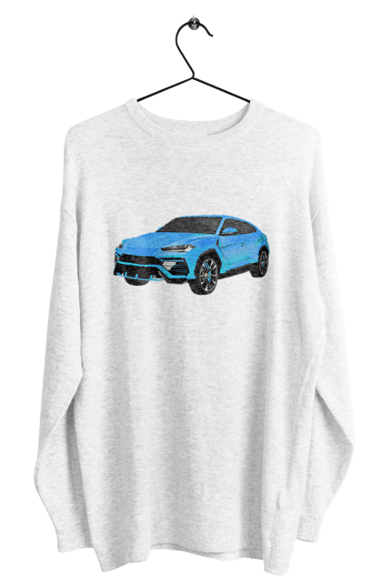 Світшот чоловічий з принтом "Ламборгіні Урус". Автомобіль, ламборгіні, ламборгіні урус, урус. 2070702