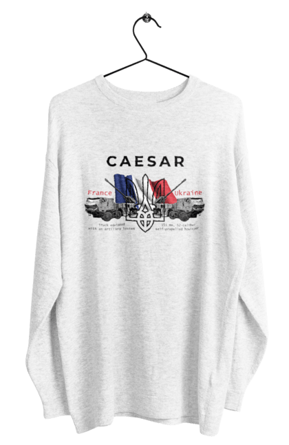 Світшот чоловічий з принтом "Caesar (France)". Caesar, залужний, зброя. CustomPrint.market