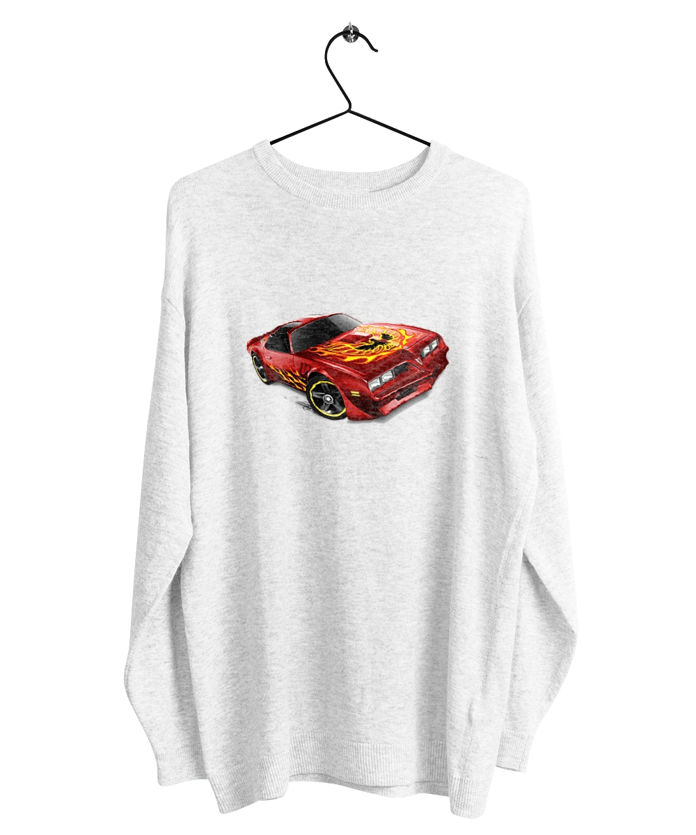 The car is red, high speed