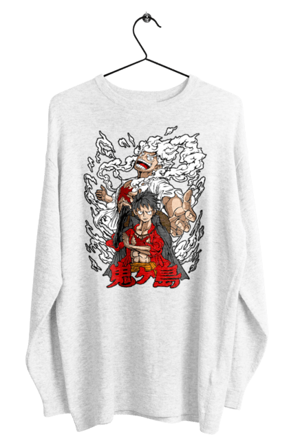 Men's sweatshirt with prints One Piece Luffy. Anime, luffy, manga, monkey de luffy, one piece, pirates. 2070702