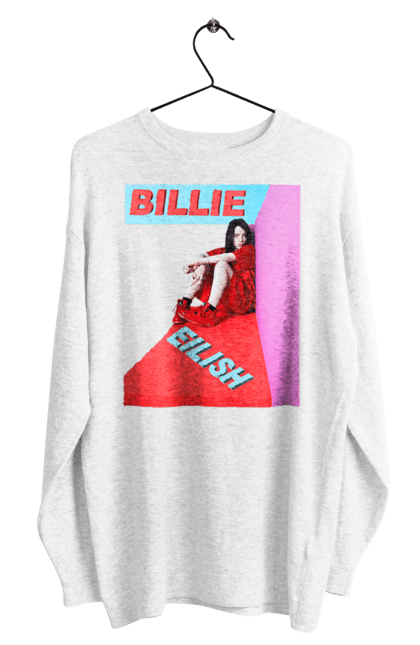 Світшот чоловічий з принтом "Біллі Айліш". Біллі айліш, логотип біллі айліш, принт біллі айліш, співачка біллі айліш. 2070702