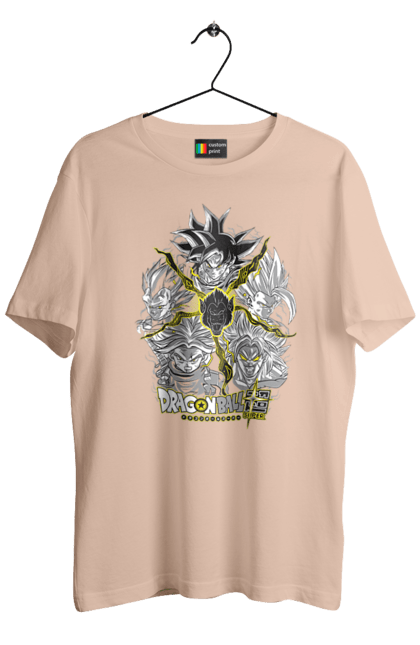 Men's t-shirt with prints Dragon Ball. Anime, dragon ball, goku, manga, tv series, vegeta. 2070702