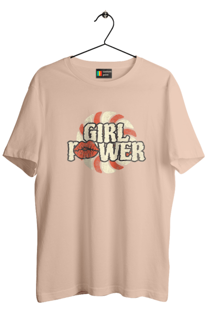 Футболка мужская с принтом Girl Power. Girl power, девушки, девушки могут, женская сила, женщины, лозунг, независимость, сила, феминизм. 2070702