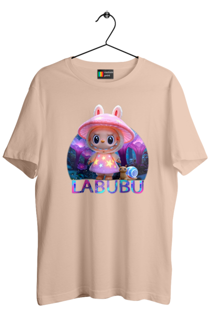Футболка чоловіча з принтом "Лабубу". Брелок лабубу, іграшка лабубу, лабубу, лабубу кока кола, лялька лабубу, мерч лабубу, мила, рожева лабубу, смішна лабубу. 2070702