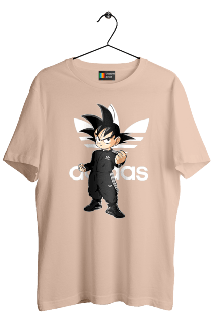 Футболка чоловіча з принтом "Adidas Сон Гоку". Adidas, dragon ball, manga, son goku, адідас, аніме, гоку, манга, перли дракона, сон гоку. 2070702