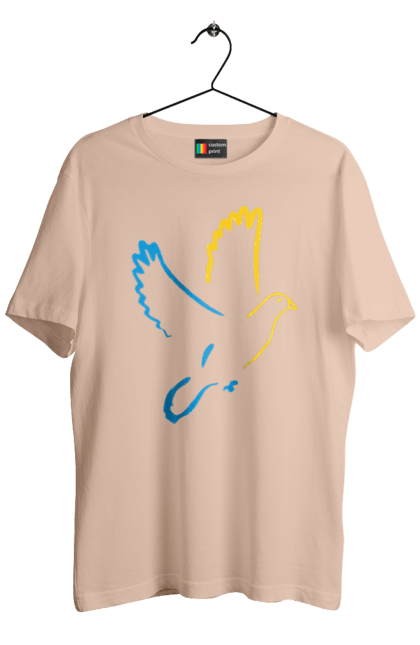 Футболка чоловіча з принтом "Голуб миру". Голуб миру, мир, перемога україни, україна. 2070702