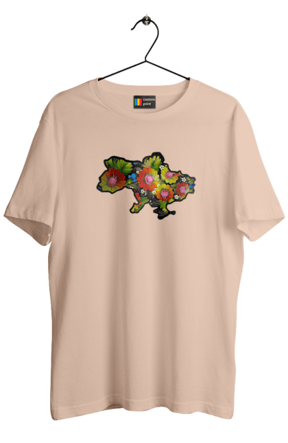 Men`s t-shirt with prints Spravzhnya Ukraine. Barvie, beauty, colors, kviti, leafing through, mood, petals, spravzhnya ukraine. 2070702