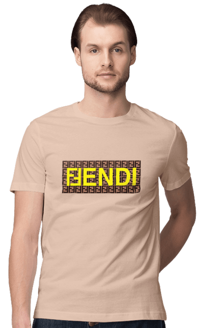 Футболка чоловіча з принтом "Fendi". Fendi, lvmh, бренд, будинок моди, італія, люкс, мода, одяг, сумка, фенді. 2070702