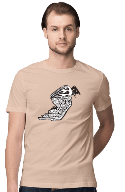 Футболка чоловіча з принтом "Двигун мотоцикла". Байк, бензобак, двигун мотоцикла, харлей девідсон, циліндри, чопер. 2070702