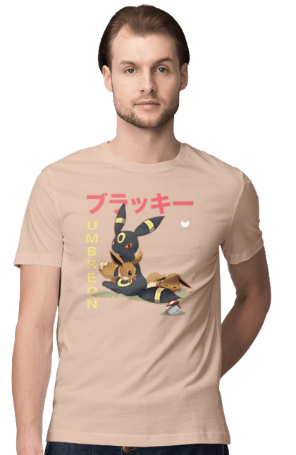 Men's t-shirt with prints Pokemon Eevee. Eevee, nintendo, pokemon, pokemon go, umbreon. 2070702