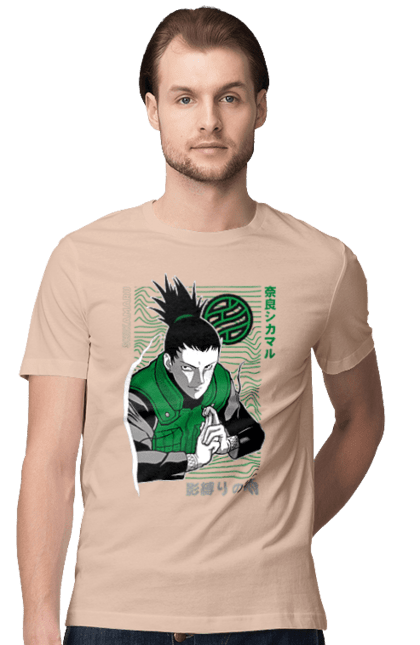 Men's t-shirt with prints Shikamaru. Anime, manga, naruto, shikamaru, shikamaru nara. 2070702