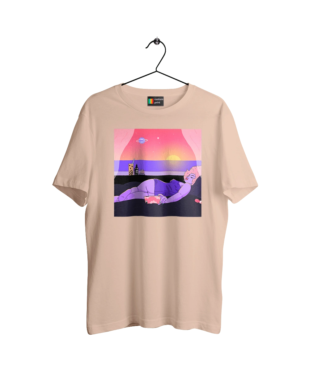 Purple Girl On Vacation