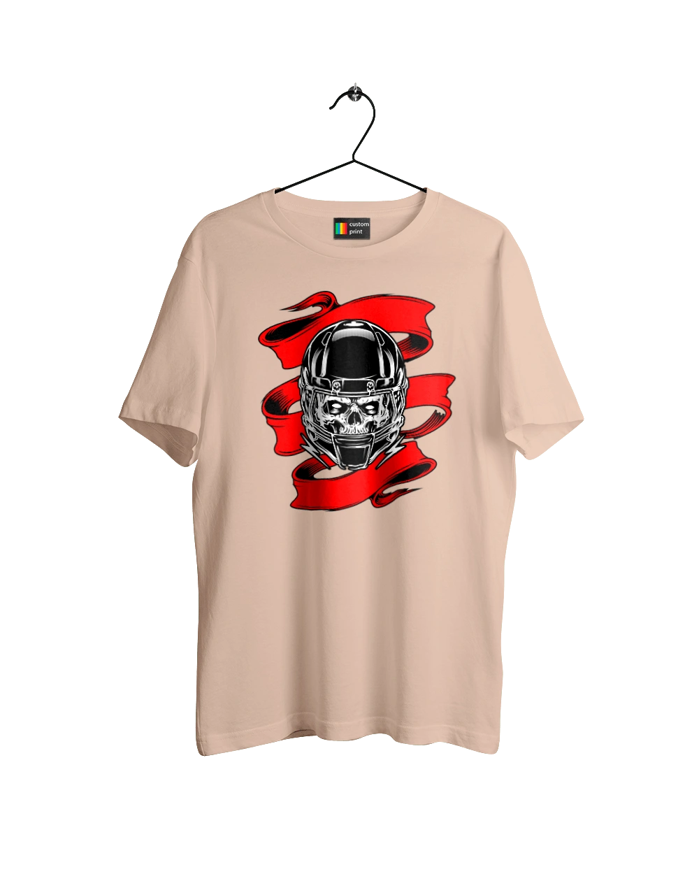 Skull in a motorcycle helmet