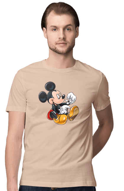 Футболка мужская с принтом Микки Маус. Mickey mouse, дисней, микки, микки маус, мультфильм. 2070702