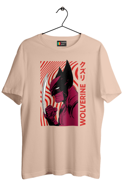 Men's t-shirt with prints Wolverine. James howlett, logan, marvel, mutant, weapon x, wolverine. 2070702