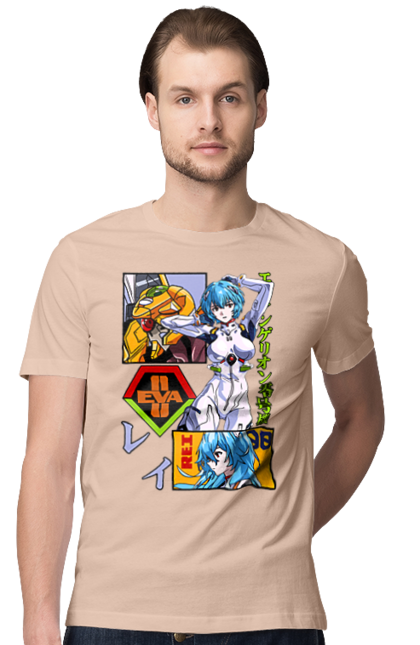 Men's t-shirt with prints Evangelion Rei. Anime, evangelion, eve, kaoru, manga, rei ayanami, shinji. 2070702