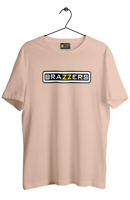 Футболка чоловіча з принтом "Brazzers". Бразерс, браззерс, порно хаб, порнохаб. 2070702