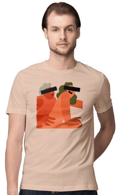 Футболка мужская с принтом Любовь и скрытая камера. Prikol, smex, дружба, жвачка, любов, мир, нас не узнают, секс, скрытая камера, юмор. 2070702