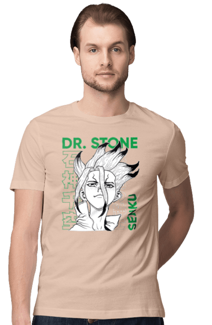 Футболка мужская с принтом Dr. Stone Сэнку. Dr. stone, ishigami, senku, senku ishigami, аниме, доктор стоун, исигами, исигами сэнку, манга, сэнку. 2070702