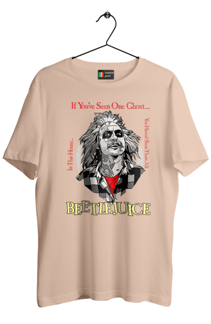 Men's t-shirt with prints Beetlejuice. Beetlejuice, comedy, ghost, horror, movie, tim burton, warner bros. 2070702