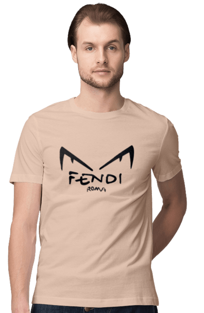 Футболка чоловіча з принтом "Fendi". Fendi, lvmh, бренд, будинок моди, італія, люкс, мода, одяг, сумка, фенді. 2070702