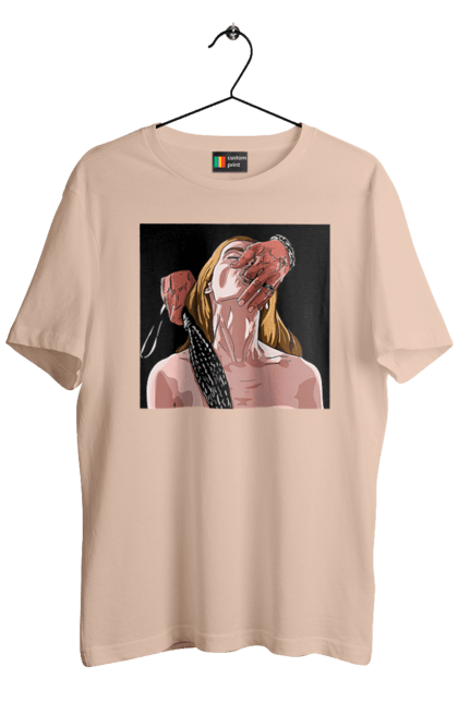 Футболка чоловіча з принтом "Дівчина У Полоні Чоловіка З Батогами". Батіг, пристрасть, смоктати. 2070702