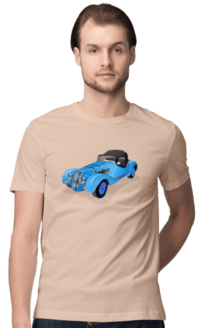 Men`s t-shirt with prints Car. Auto, car, classic, old, old machine. 2070702