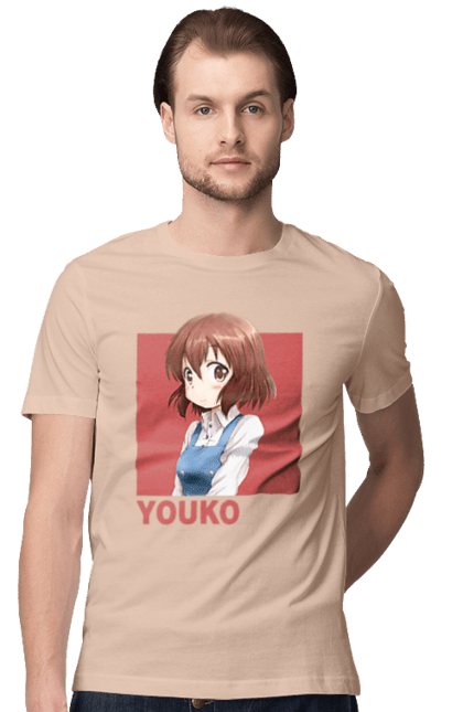 Men's t-shirt with prints Kiniro Mosaic Yoko Inokuma. Anime, gold mosaic, kiniro mosaic, kinmoza, manga, yoko, yoko inokuma. 2070702